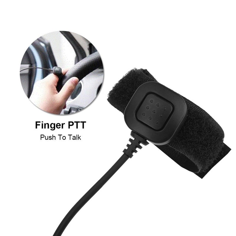 Serounder Throat Mic Earpiece Headphone, 3.5mm Throat Mic Earpiece Bone Conduction Headset Throat with Finger PTT Mic Air Acoustic Tube Earpiece Headset Acoutic Tube Earpiece for 3.5mm CTIA Phone - Image 5